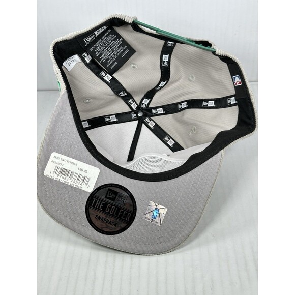 New Era Boston Celtics Corduroy The Golfer Snapback Hat Cap Adjustable Gray NWT - Picture 5 of 5